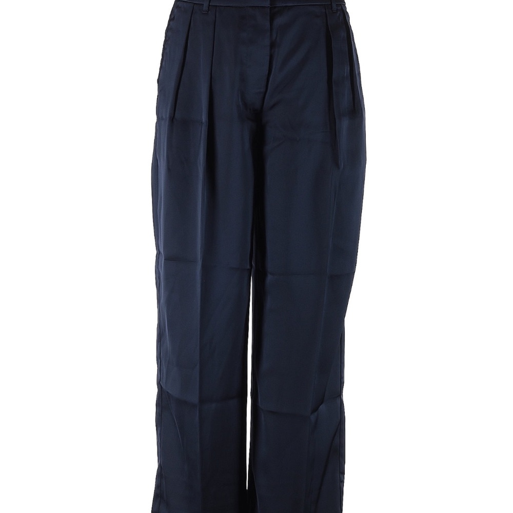 NWT Banana Republic Pleated Wide-Leg Trousers in Navy, High Rise